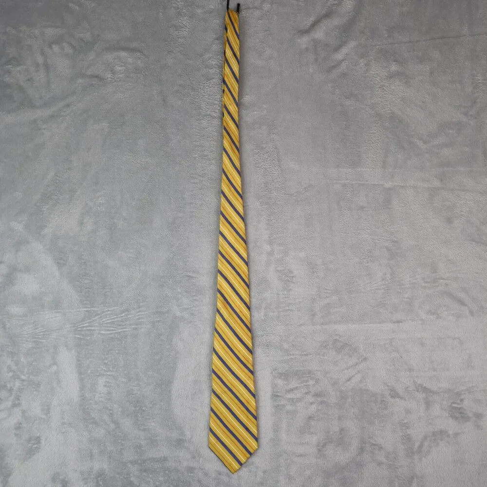 Bijoux Terner Neck Tie Genuine Silk Yellow‎ Striped